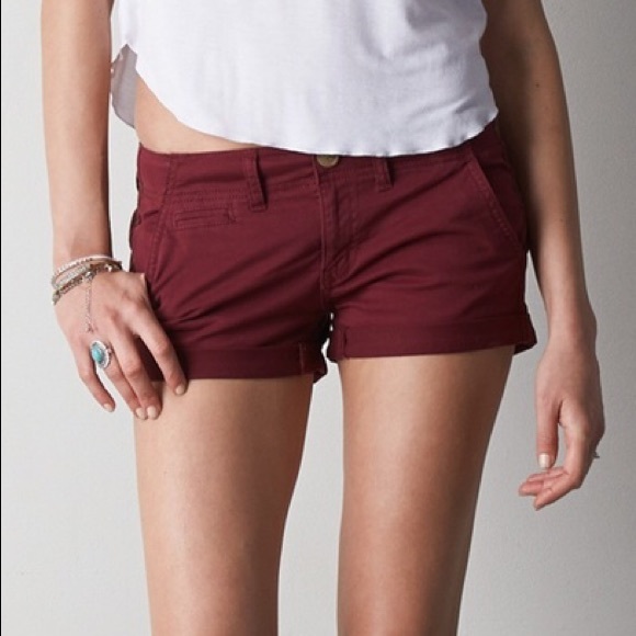 low rise stretch shorts